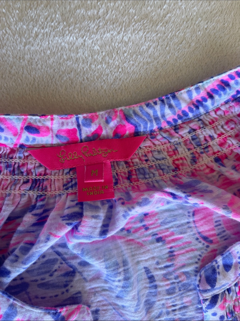 Lilly Pulitzer Pink and Purple Printed Sleeveless Tank - Picture 5 of 6